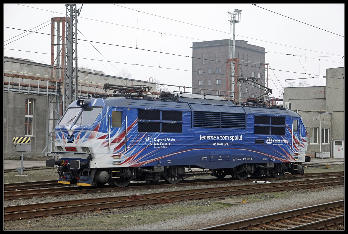 151 006 abgestellt in Bohumin am 23.01.2019.