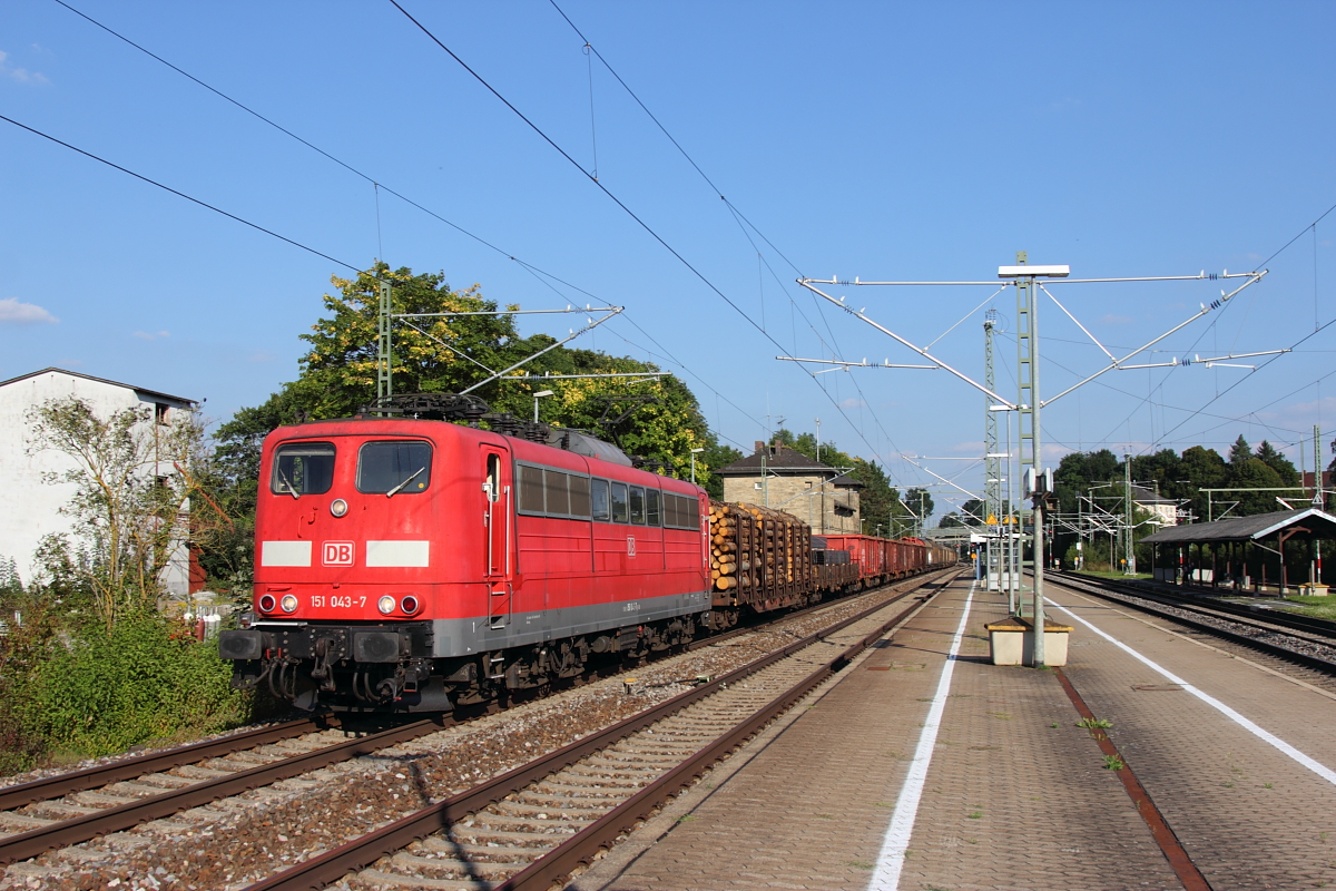 151 043-7 DB Cargo in Hochstadt/ Marktzeuln am 29.08.2017