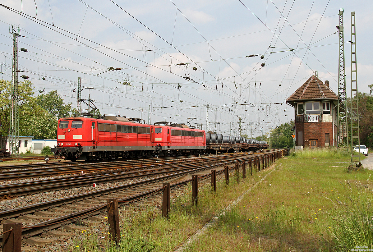 151 045 & 151 126 mit Stahlzug in Köln Kalk am 23.05.2019