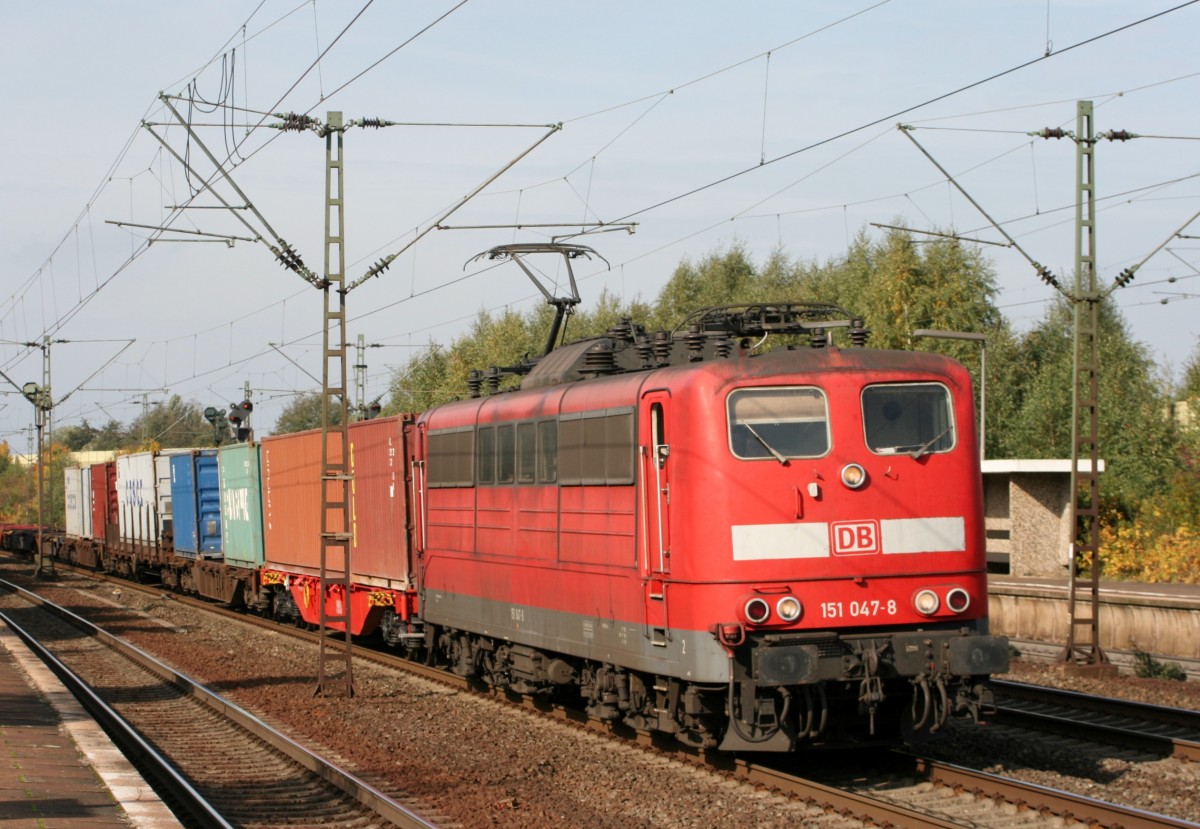 151 047 mit IKE 50113 (Maschen–Mnchen-Riem) am 10.10.2008 in Stelle
