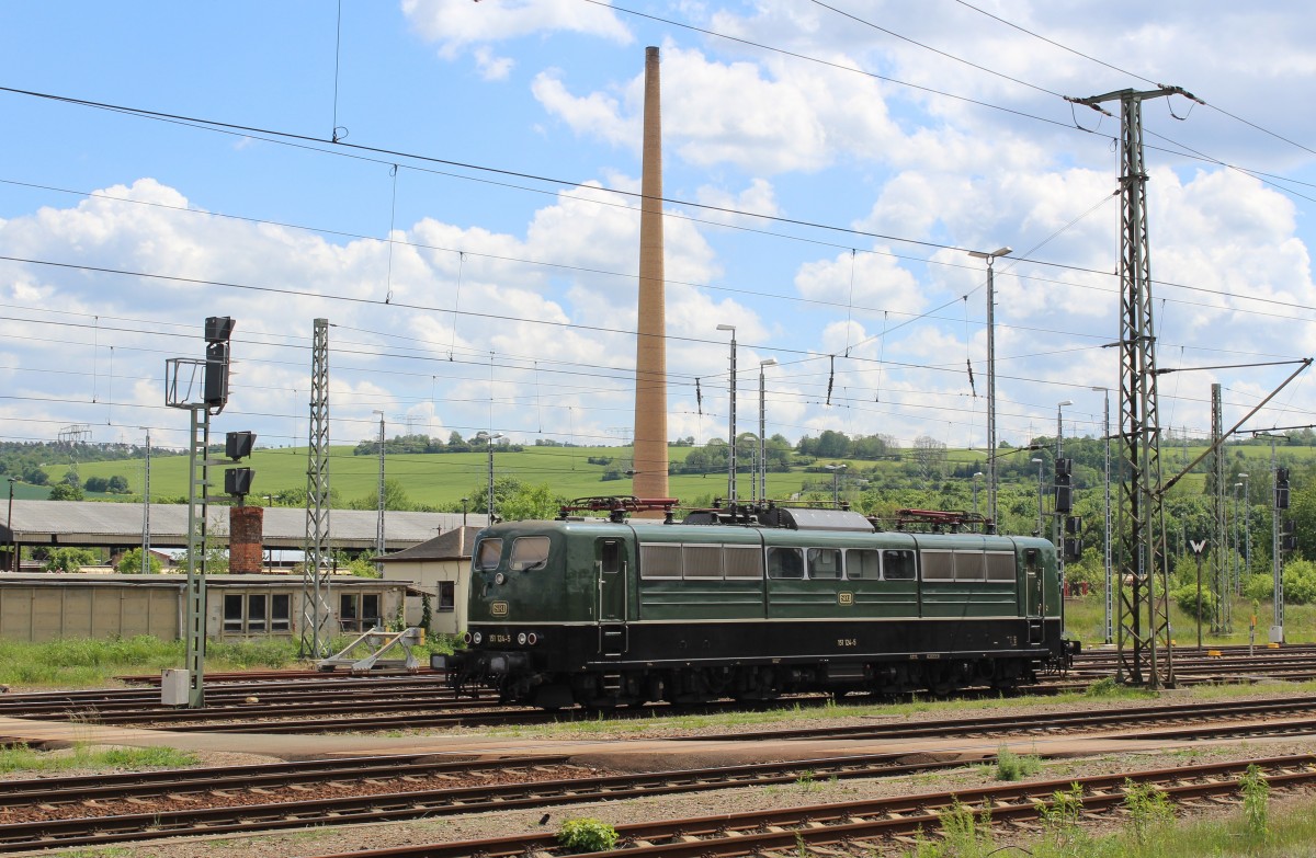 151 124-5 der SRI stand am 19.05.14 in Saalfeld/Saale.
