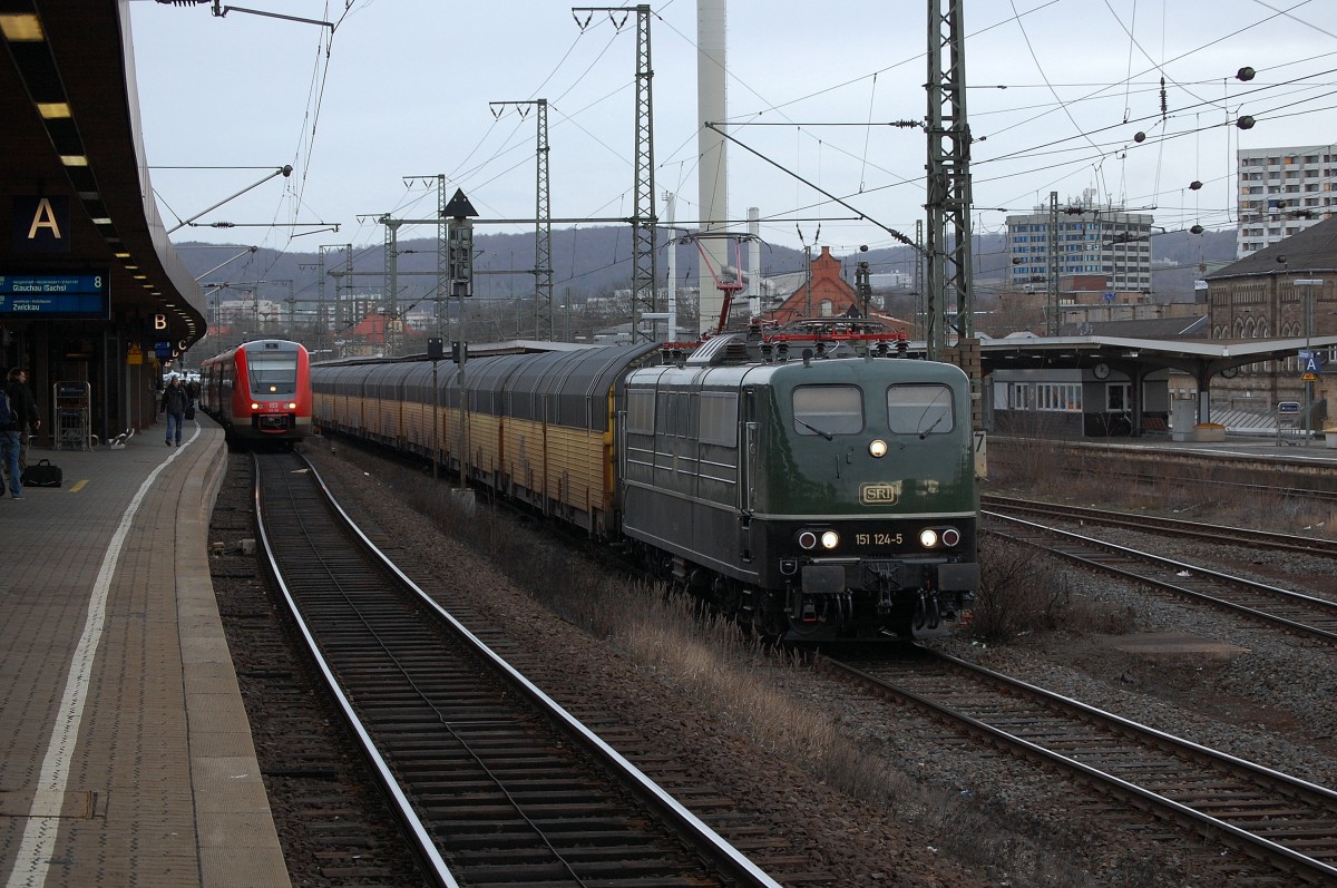 151 124 mit dem �ber 6 Stunden versp�teten DGS 90135 Bremen Rbf - M�nchen Milbertshofen, am 31.01.2013 in G�ttingen