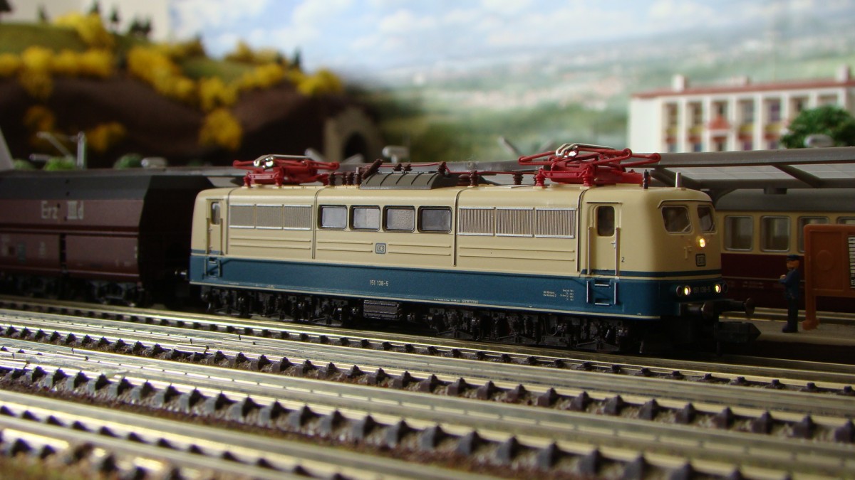 151 138 der DB, auf meiner Anlage, von Fleischmann DCC Sound, Epoche IV.