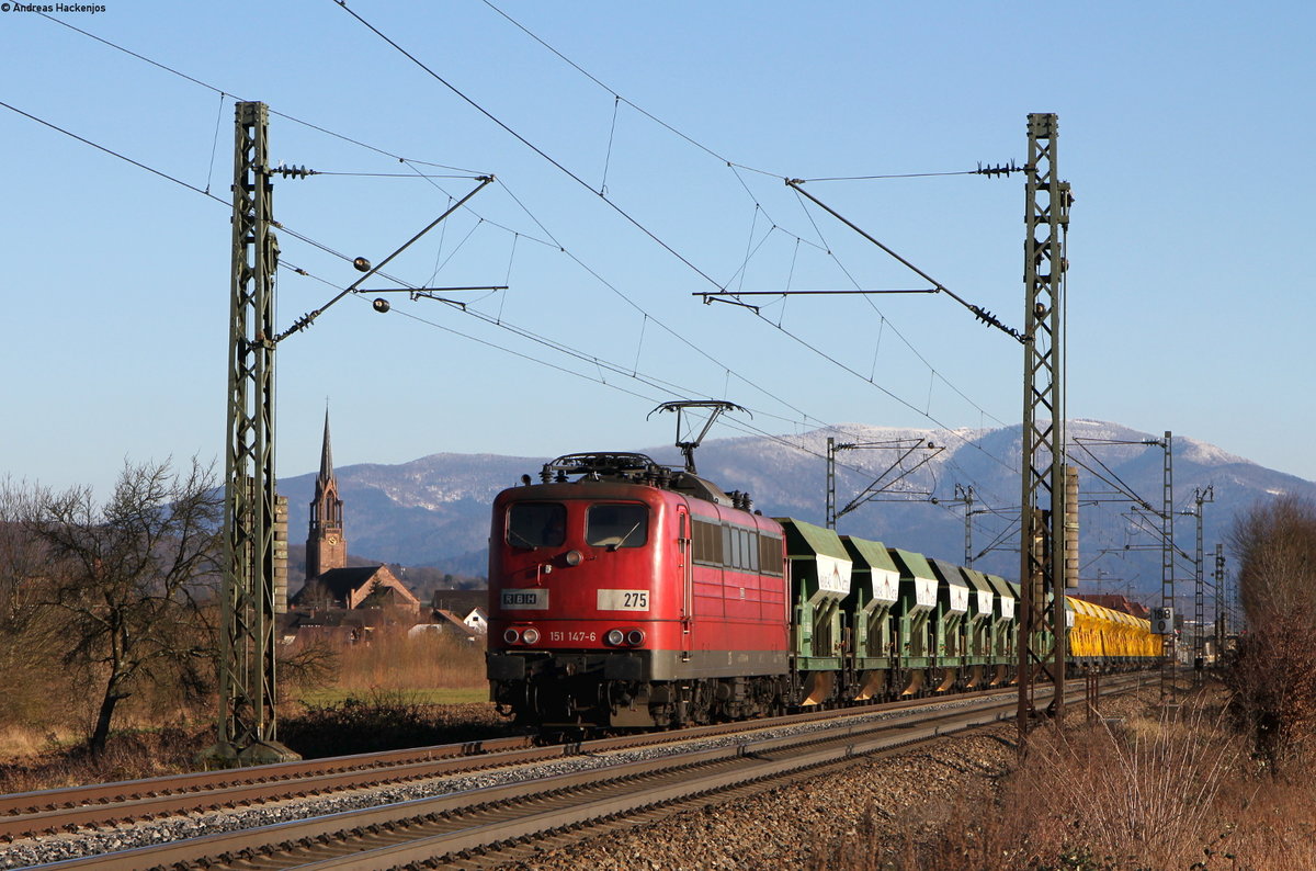 151 147-6 mit dem DGS 95355 (Basel Bad Rbf-Hochstadt-Marktzeu) bei Köndringen 13.2.18