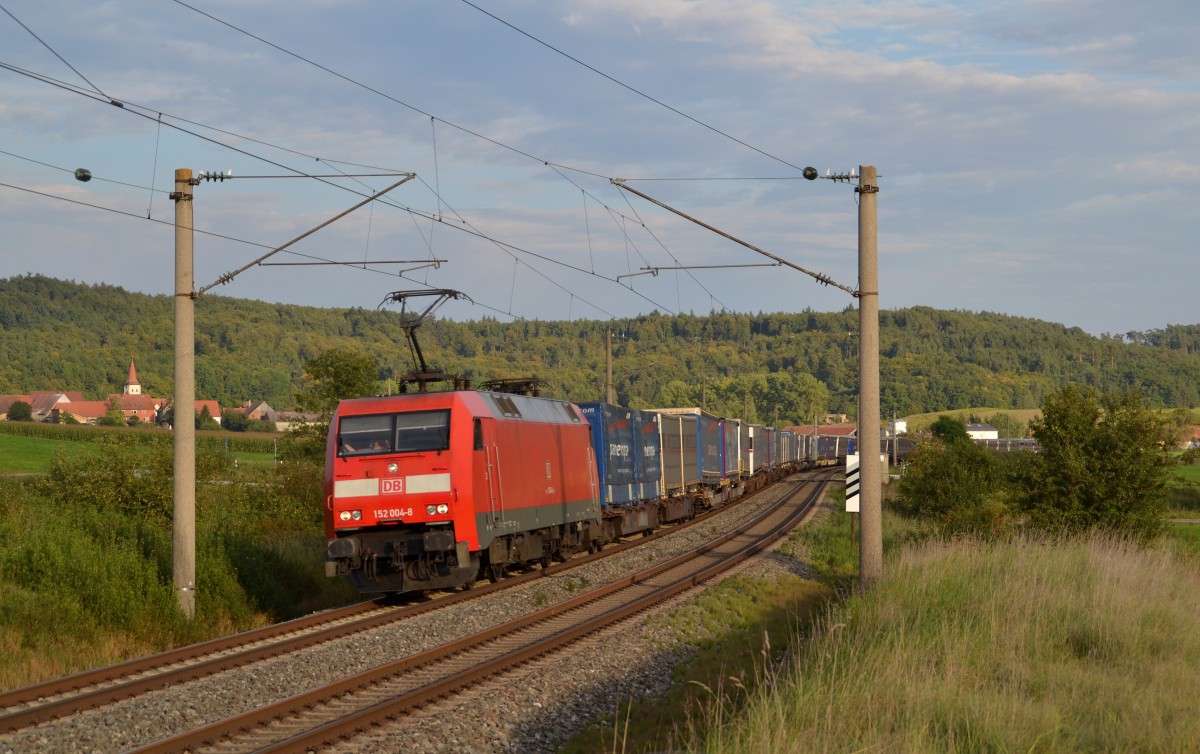 152 004 mit KT 42176 Verona Q.E. - Bremen Grolland am 18.09.2014 in Oberdachstetten