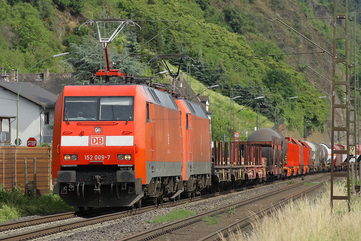 152 009 und 152 102 am 08.06.2024 in Braubach