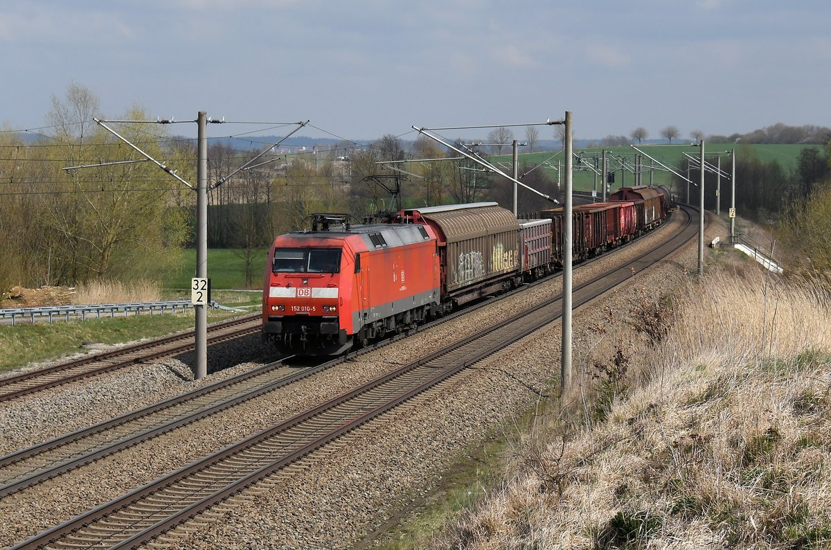 152 010 am 06.04.19 bei Aspach/Petershausen