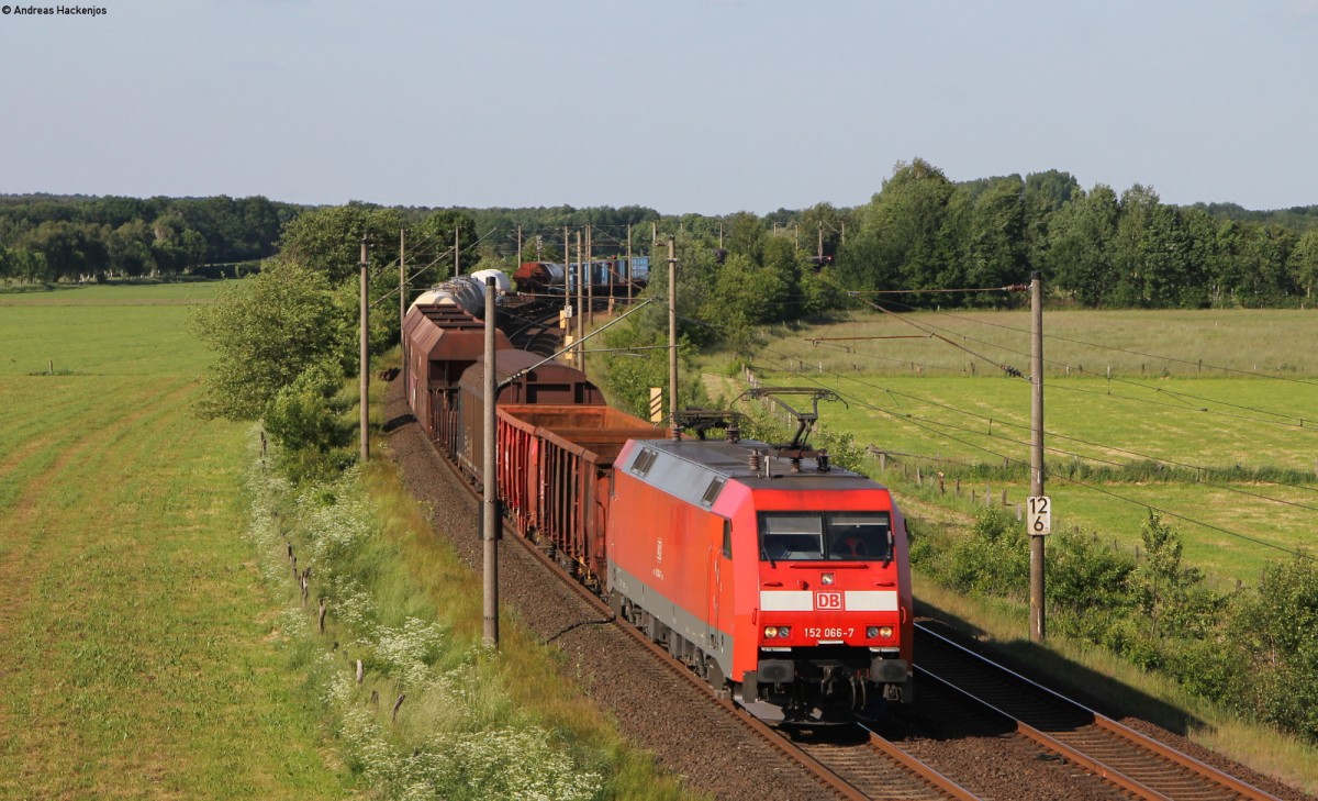 152 066-7 mit einem Mischer bei Ramelsloh 30.5.14