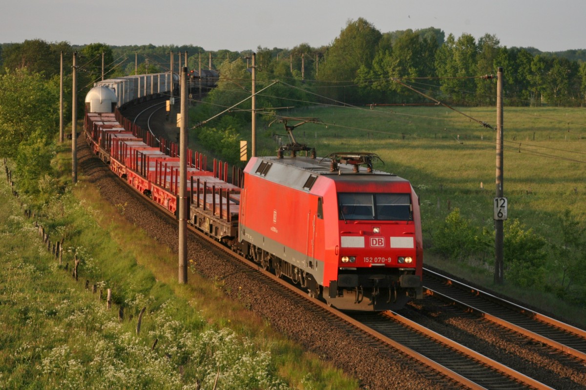 152 070 mit EZ 51216 (Maschen Rbf–Gremberg) am 16.05.2014 zwischen Maschen Rbf und Jesteburg