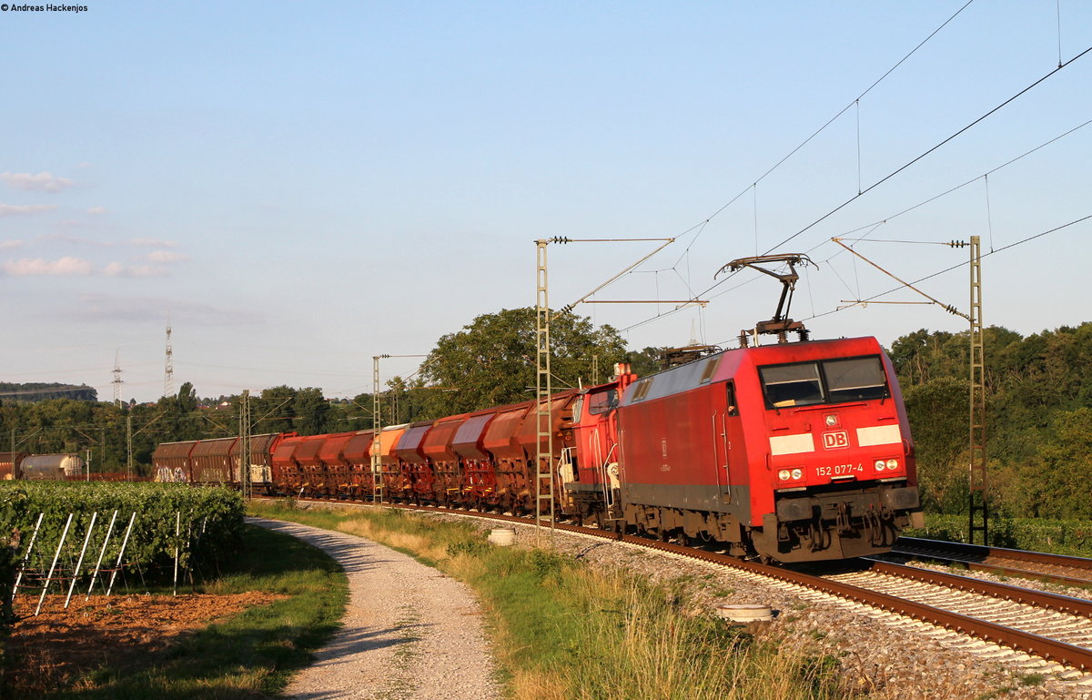 152 077-4 und 36x xxx mit einem Mischer bei Lauffen 16.8.16