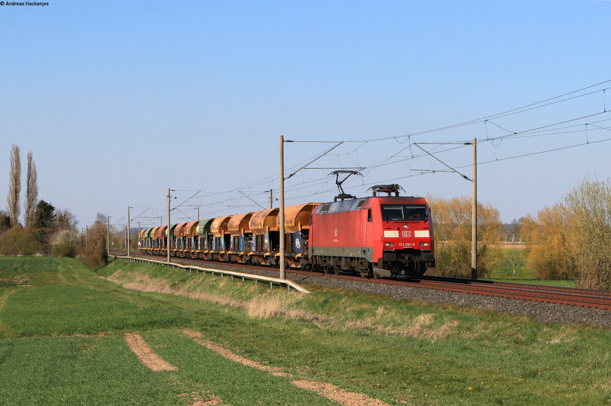 152 081-6 mit dem GAG 60507 (Friesenheim(Baden)-Villingen(Schwarzw)) bei Gäufelden 27.4.21