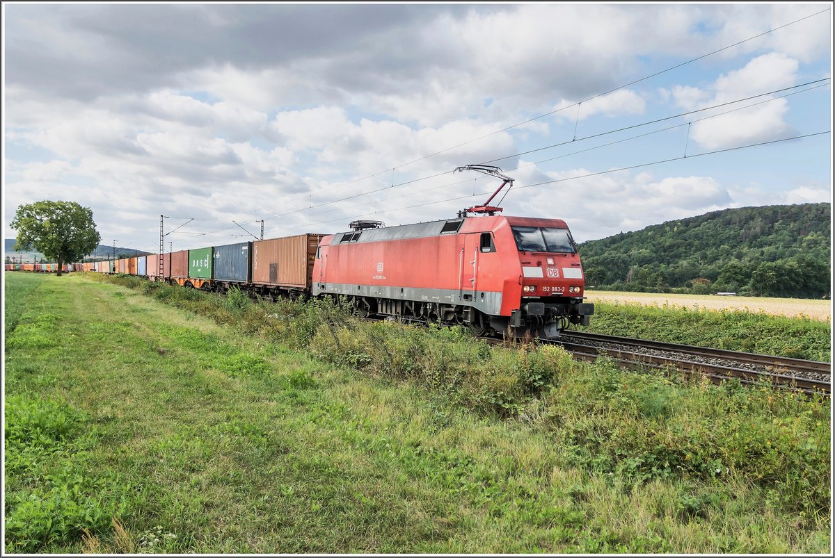 152 083-2 ist am 16.09.2020 bei Himmelstadt zu sehen.