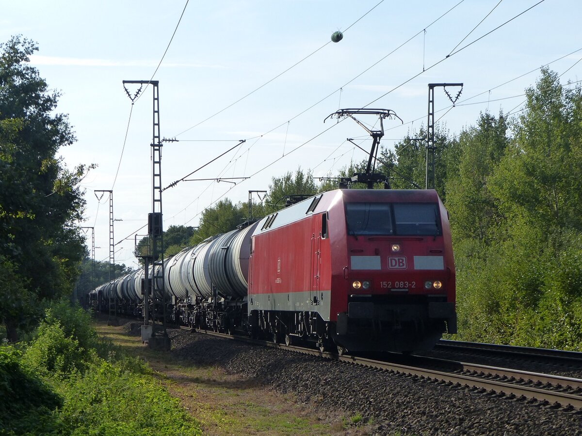 152 083 mit Kesselzug in Rheine=Bentlage, 30.07.18