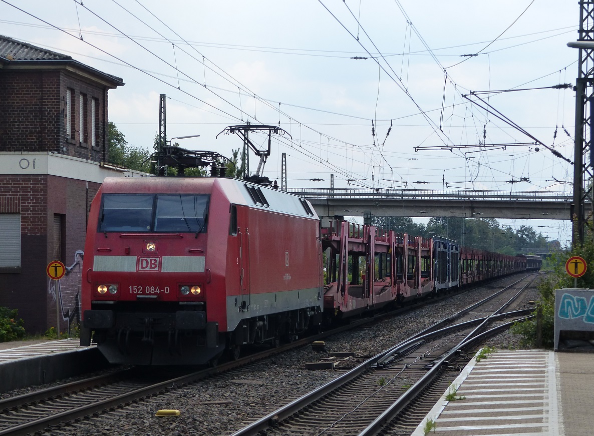 152 084 mit Auto-Leerpark in Brock=Ostbevern, 01.08.2019