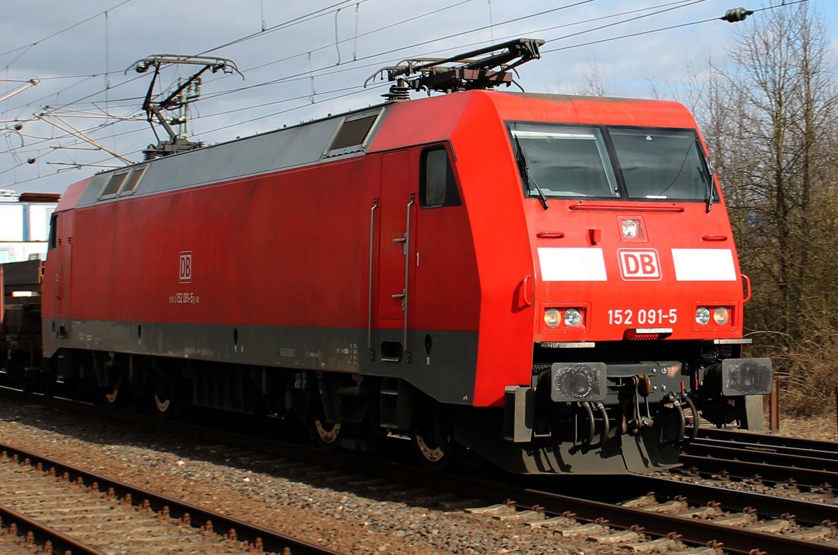 152 091-5 am 3.3.2015 auf der Riedbahn zwischen Goddelau und Stockstadt