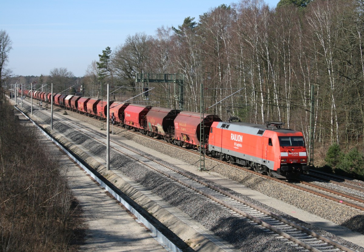 152 112 mit GC 61125 (Hamburg Hohe Schaar–Zielitz) am 10.03.2014 zwischen Radbruch und Bardowick