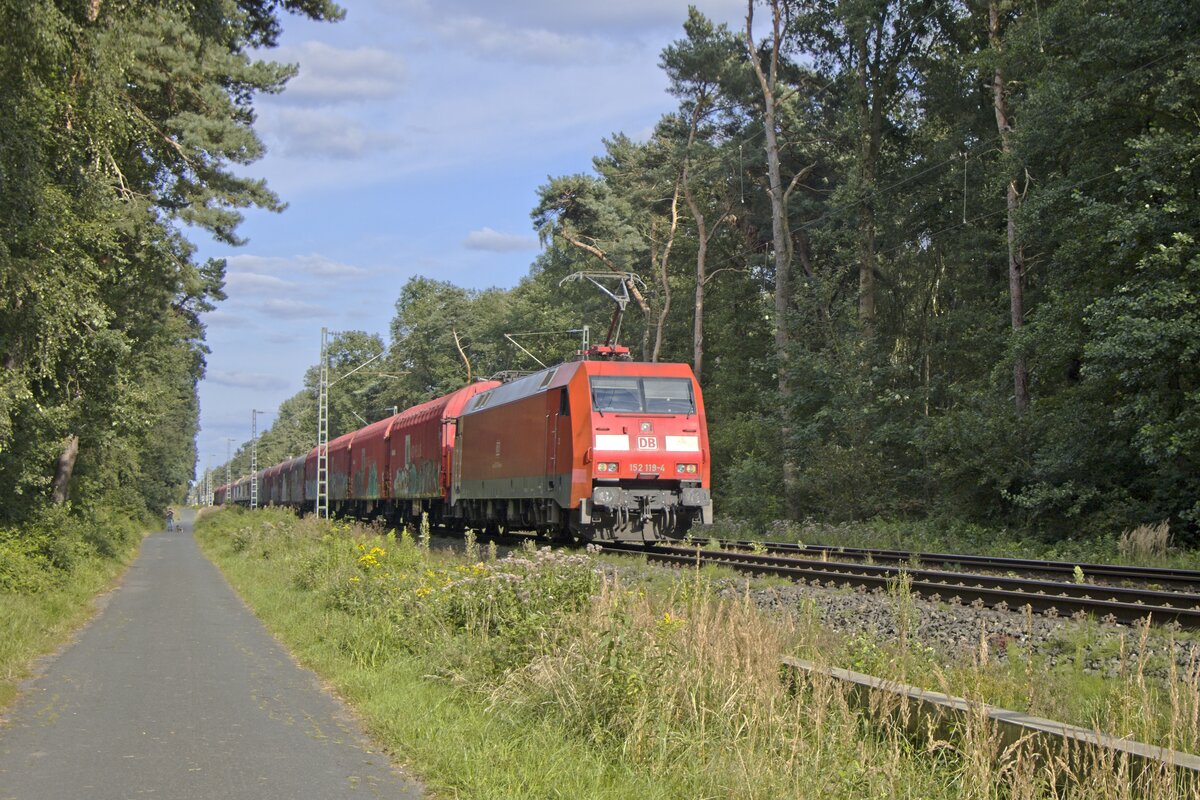 152 119-4 mit einem Güterzug bei Hamm-Neustadt (24.08.2021)
