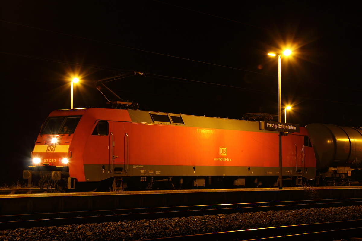 152 129-3 DB Cargo in Pressig/ Rothenkirchen am 27.12.2016.