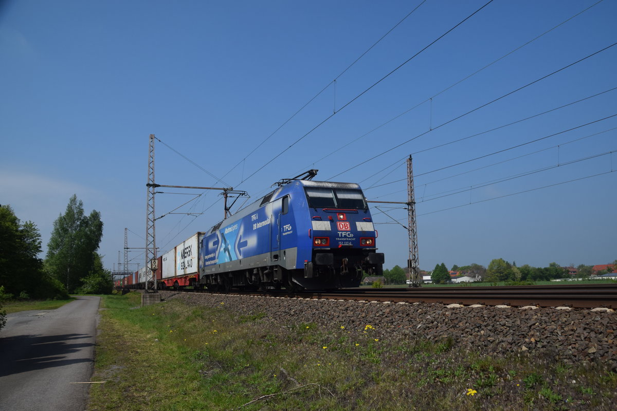 152 137  Albatros Express  am 30.04.2019 in Dedensen-Gümmer.