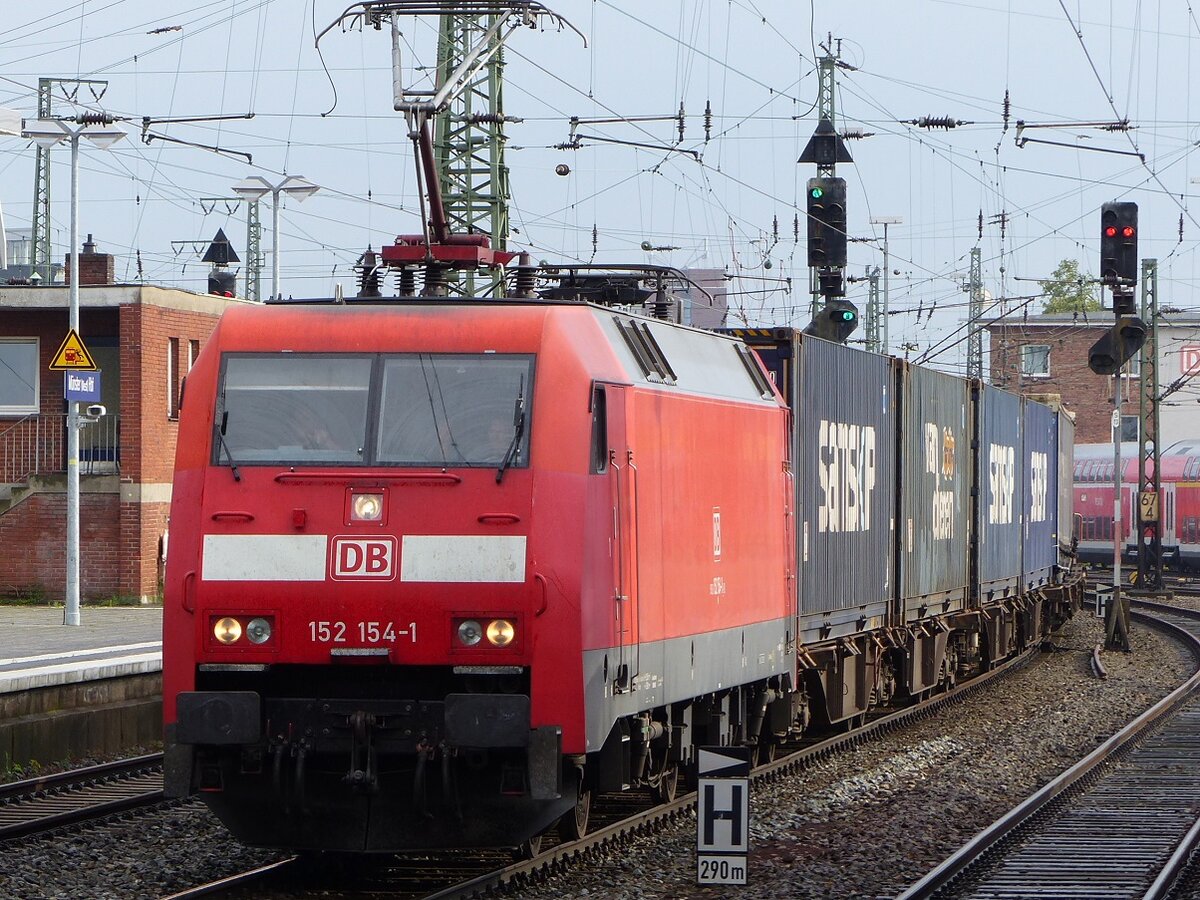 152 154 mit KLV-Zug in Münster, 15.08.14
