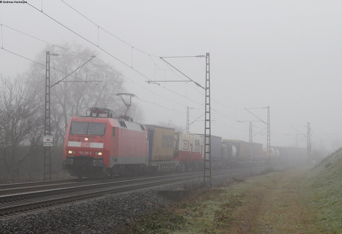 152 158-2 mit einem KV Zug bei Kolmarsreute 16.12.16