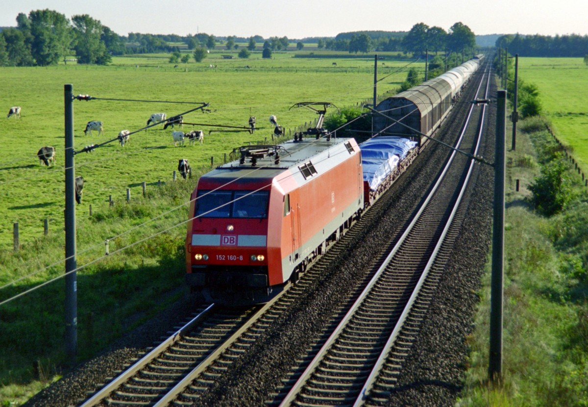 152 160 mit IRC 51114 (Gremberg–Maschen Rbf) am 20.09.2005 zwischen Jesteburg und Maschen Rbf