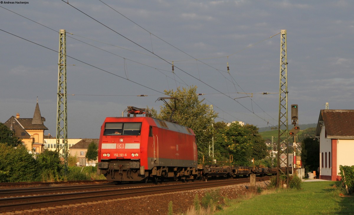 152 161-6 mit einem KV Zug bei Geisenheim 8.8.14
