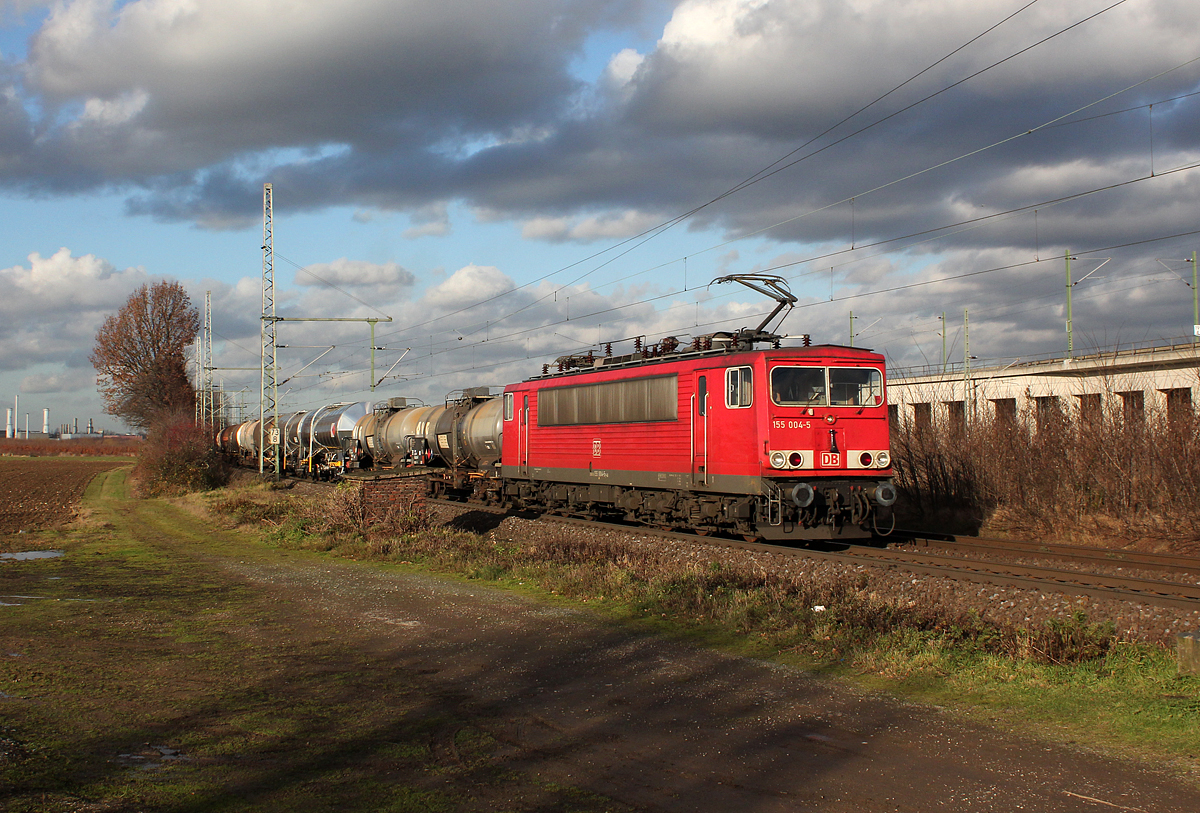155 004-5 in Porz Wahn am 20.12.2013