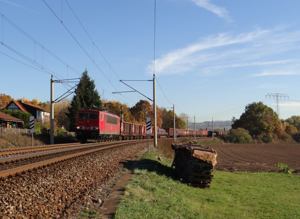 155 004-5 zu sehen am 02.11.15 in Remschütz.