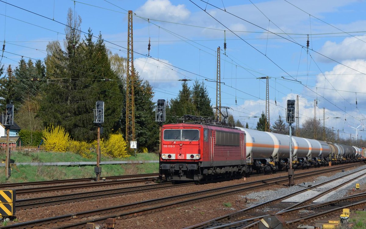 155 019-3 in Leipzig Wiederitzsch 07.04.2016