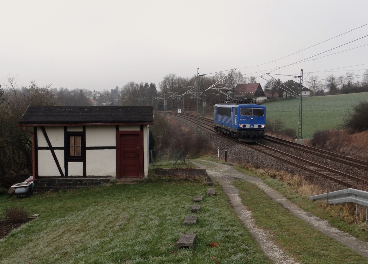 155 045-9 der Press zu sehen am 09.12.14 in Jößnitz/V.