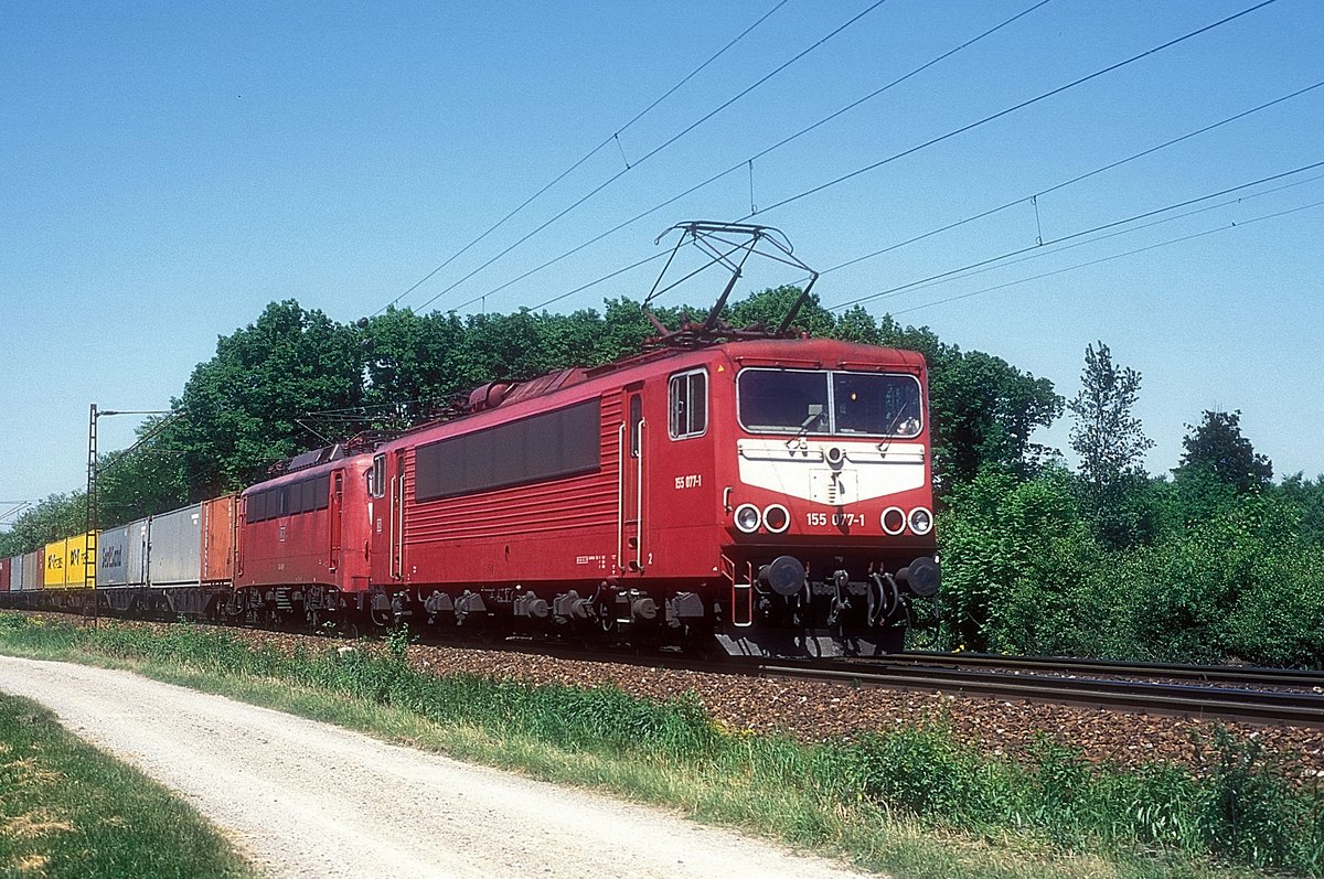 155 077 + 140 498  bei Rastatt  15.05.98