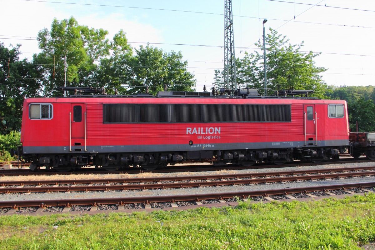 155 101-9 DB Schenker Rail in Hochstadt/ Marktzeuln am 18.07.2013.