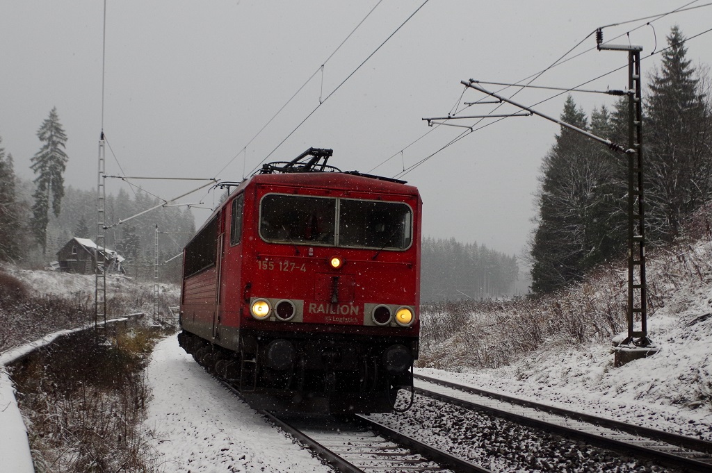 155 127 am 30.11.2013 bei Steinbach am Wald auf dem Weg nach Pressig-Rothenkirchen.