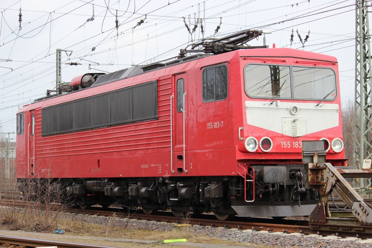 155 183-7 (91 80 6 155 183-7 D-MAED) steht am 14.3.2017 in Neumünster abgestellt.
