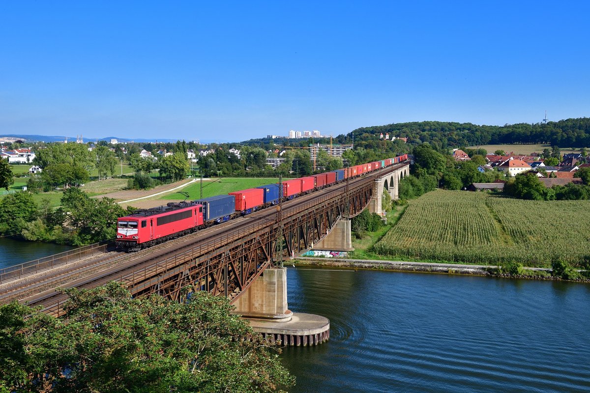 155 183 mit DGS 99623 am 15.09.2019 bei Regensburg-Prüfening.