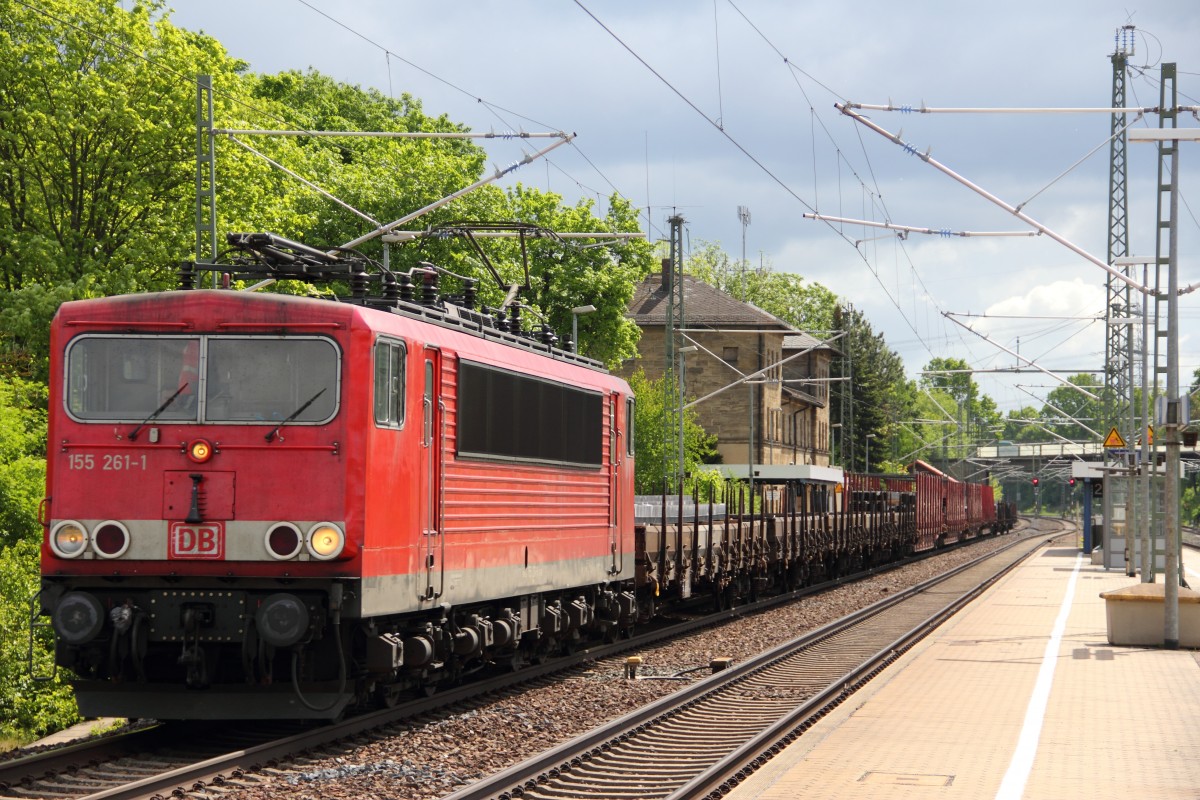 155 261-1 DB Schenker in Hochstadt/ Marktzeuln am 14.05.2014.