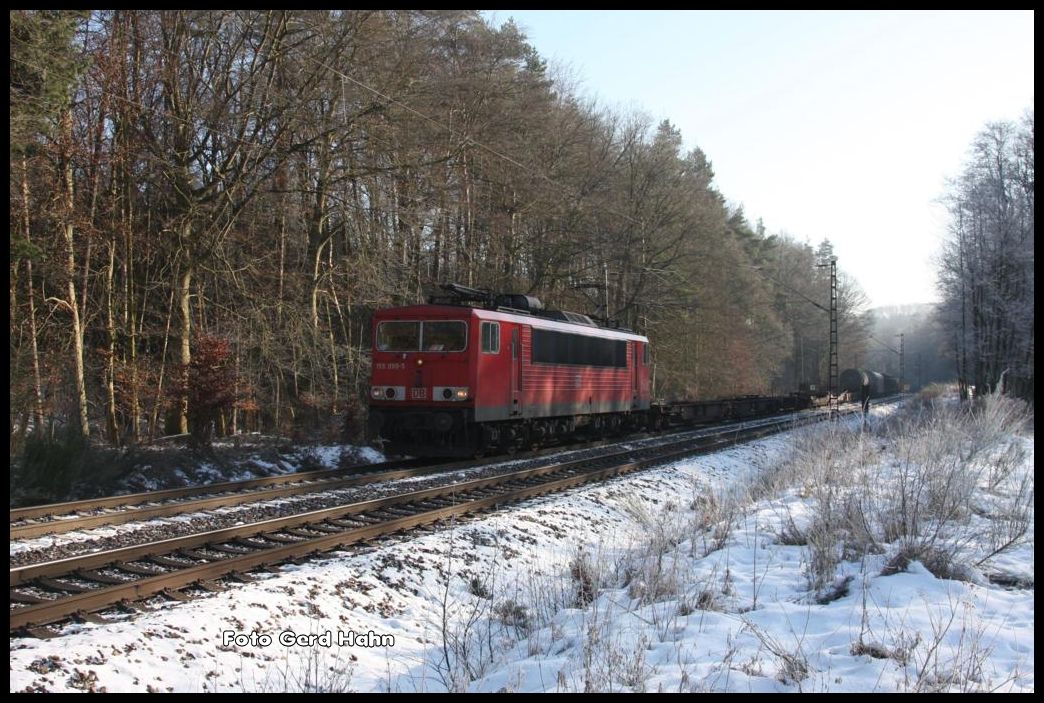 155099 erreicht am 4.2.2015 um 10.34 Uhr auf der Fahrt Richtung Osnabrück den Scheitelpunkt des Wiehengebirges bei Osnabrück.