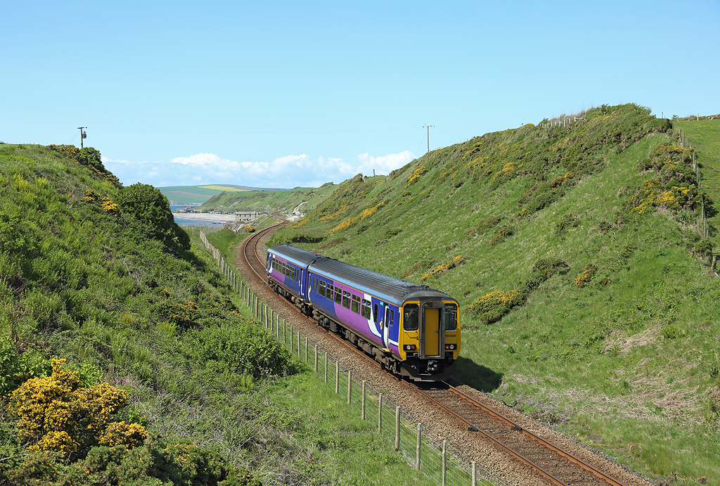 156 466 passes Nethertown whilst working 2C37, 1219 Lancaster-Carlisle, 23 May 2016