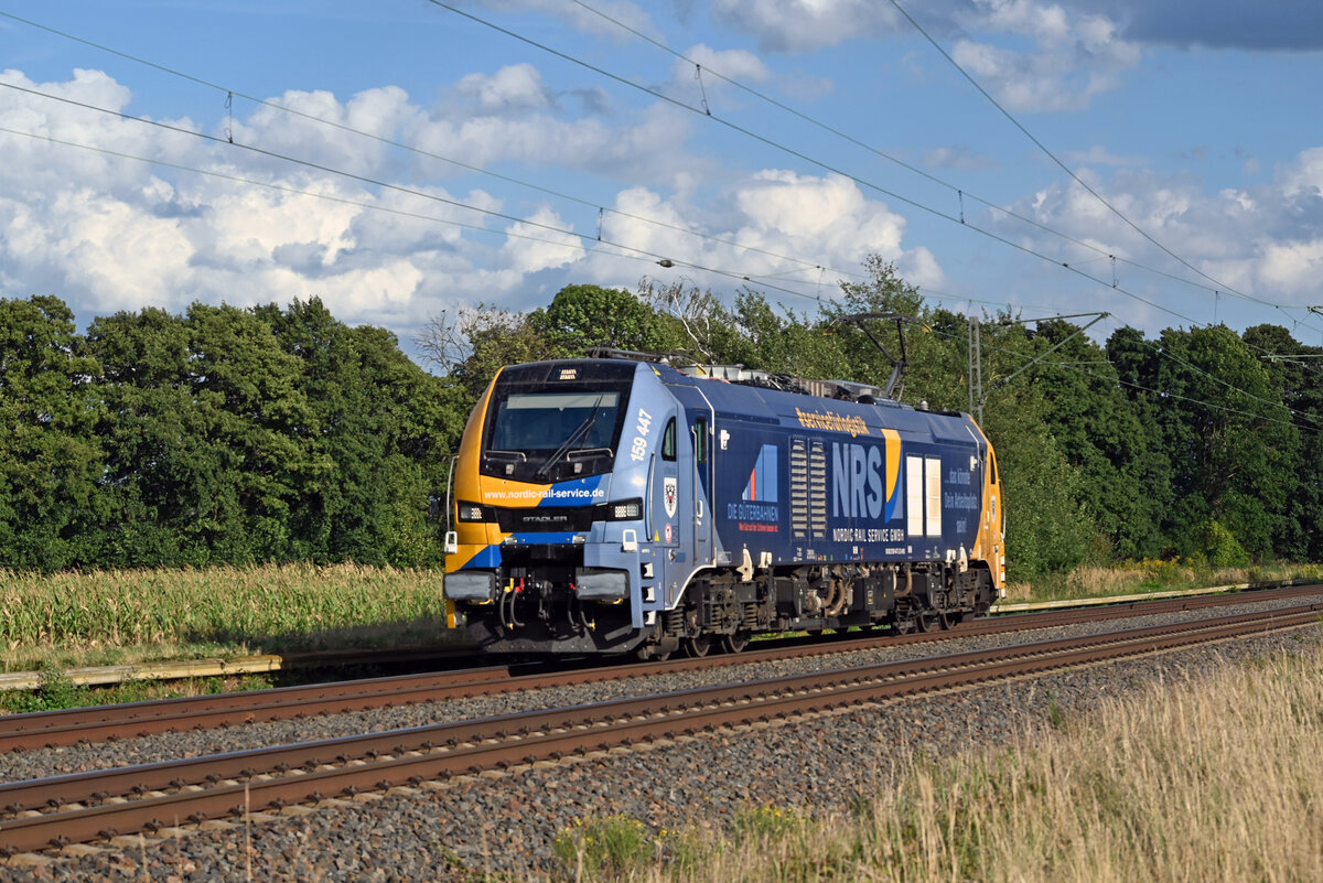 159 447 der NRS rollte am 08.09.26 Lz durch J�trichau Richtung Magdeburg.