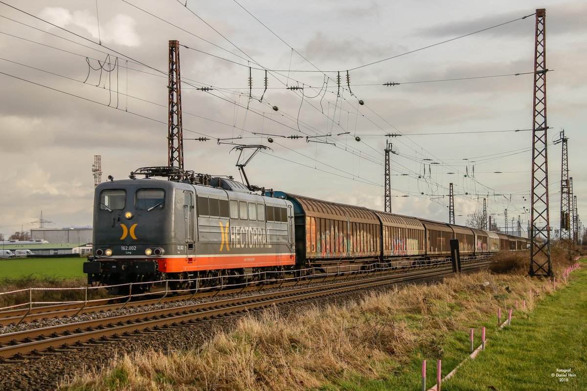 162.002  Lang  Hectorrail in Br�hl, Januar 2018.