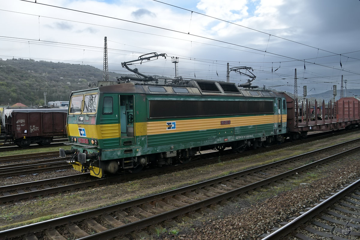 163 233-0 bei der Durchfahrt in Usti nad Labem. (April 2017)