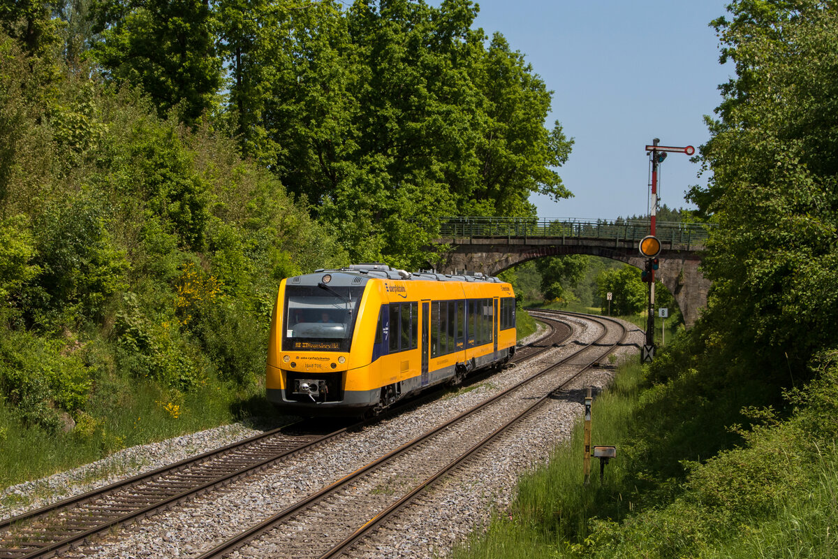 1648 206 auf dem Weg nach Weiden am 28. Mai 2023 bei Reuth bei Erbendorf.