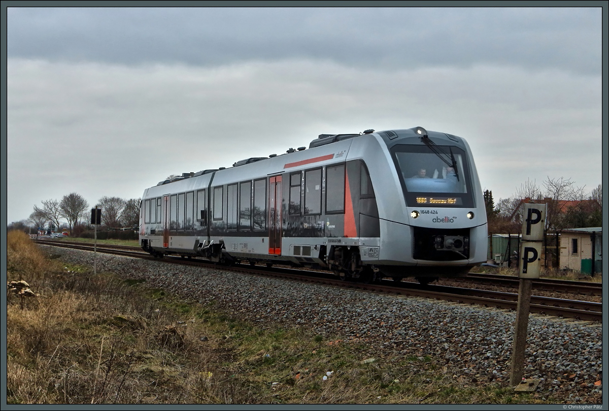 1648 424 erreicht am 02.03.2019 als RB 80457 den Südrand von Köthen.