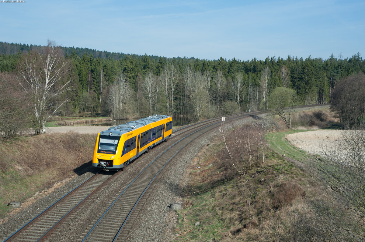 1648 707 als OPB 79721 von Marktredwitz nach Regensburg Hbf bei Oberteich, 01.04.2017
