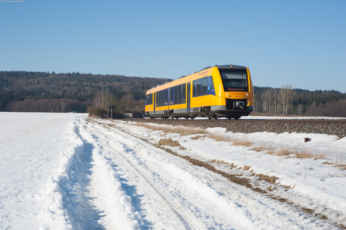 1648 711 als OPB 79735 von Marktredwitz nach Regensburg Hbf bei Oberteich, 13.02.2017