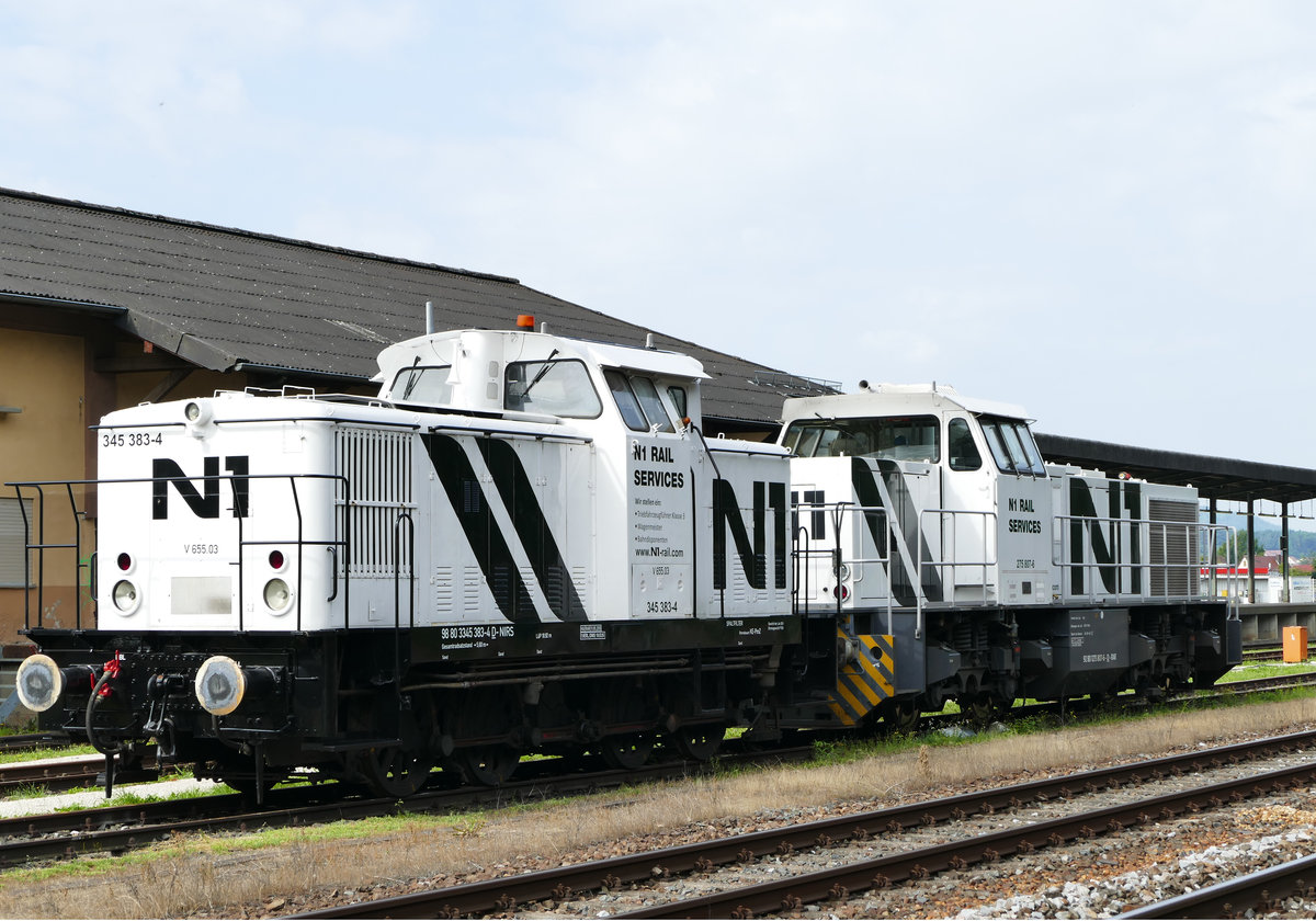 17. Juli 2017, In Hersbruck standen zwei Loks der N1 Rail Services Die