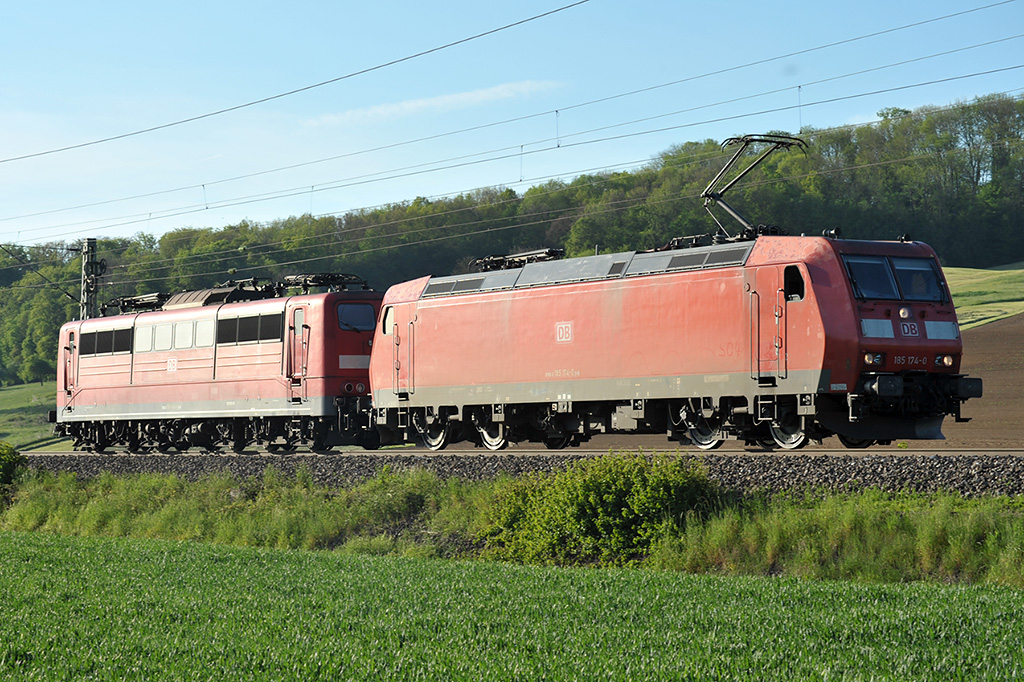 17.05.2017 Streckenabschnitt Uhingen 185 174-0 & 151 148-6