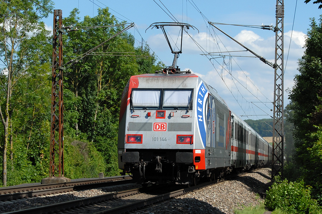 17.07.2017 Streckenabschnitt Uhingen 101 144-0, leider nur im Nachschuß 