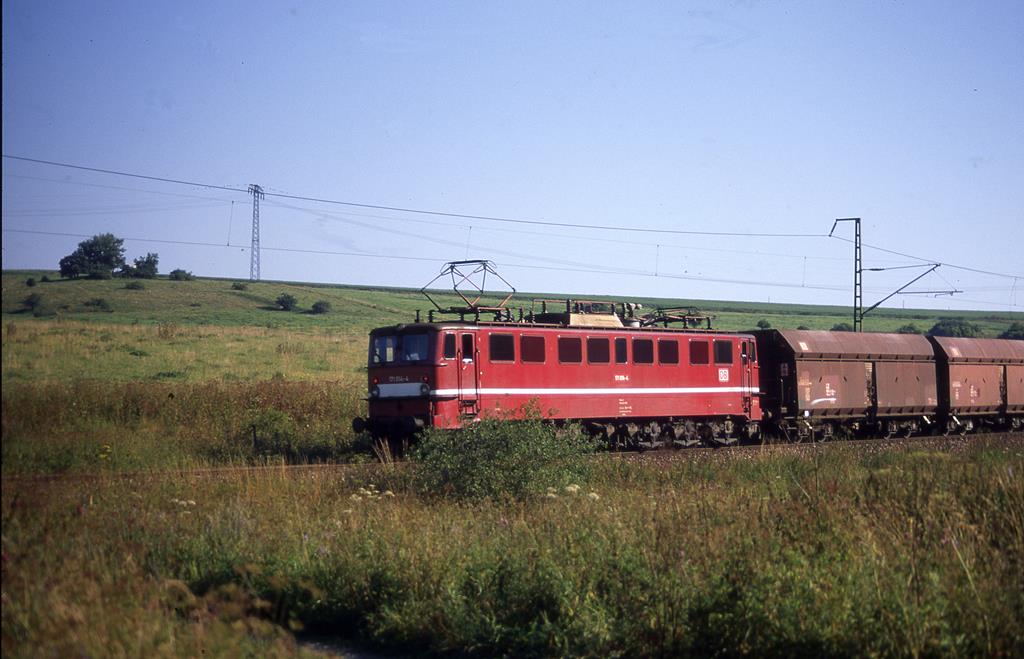 171014 am 20.8.1996 als Schiebelok auf der Rübelandbahn bei Hüttenrode im Einsatz.
